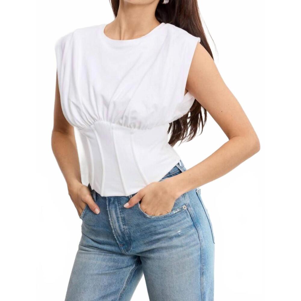 NEW GOOD AMERICAN women's corset top in white